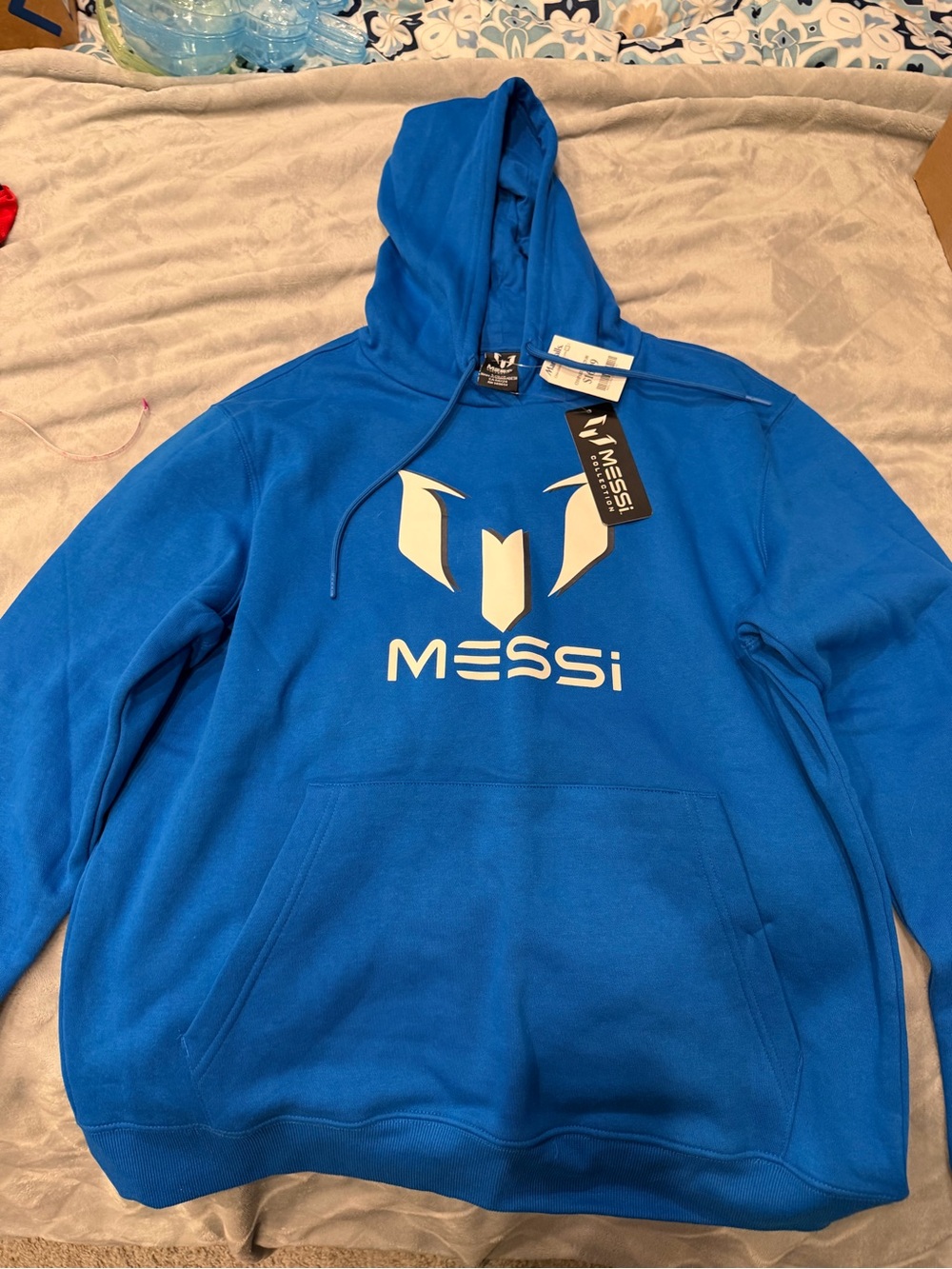 MESSi Men's Blue Pullover Hoodie